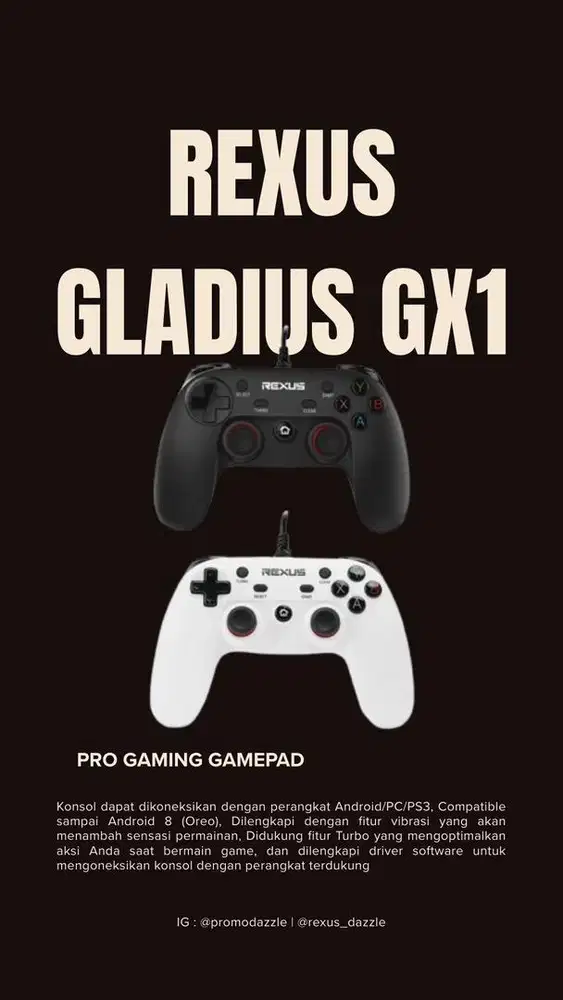 Gamepad wired rexus Gladius GX1