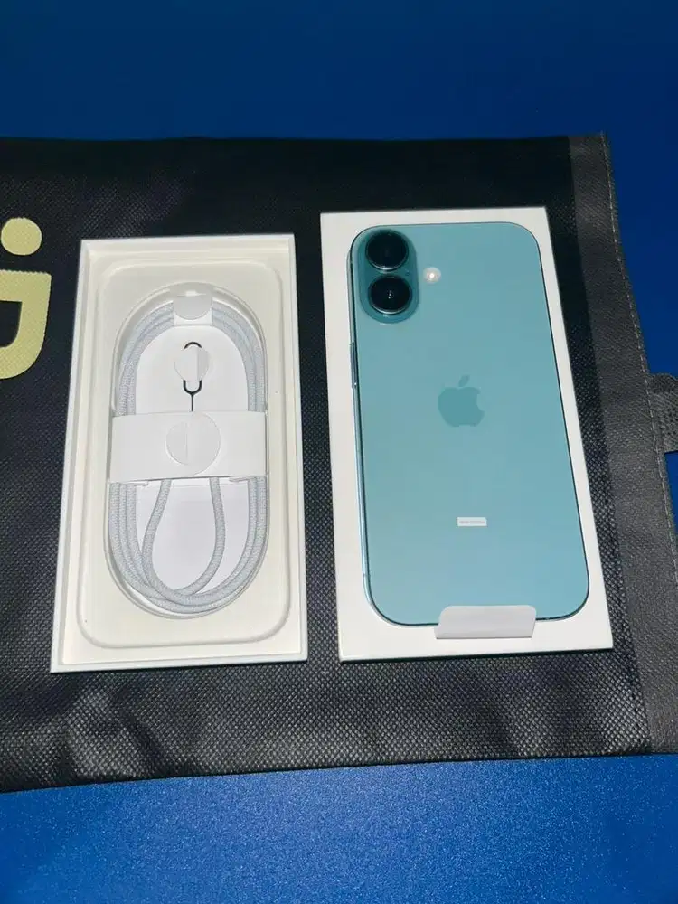 iPhone 16 256Gb warna TEAL cakep mulus BH 100%