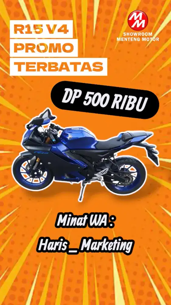 R15 V4 BIRU TH 2022, DP 500 RIBU