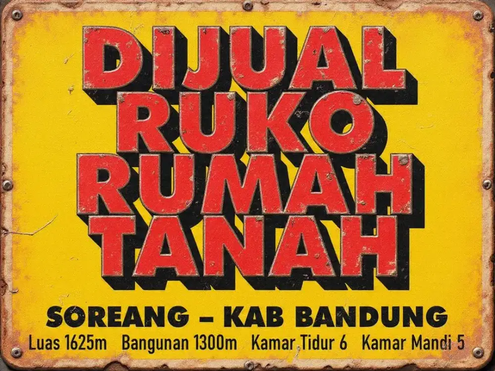 JUAL TANAH BONUS RUMAH DAN RUKO, KOPO, SOREANG, KABUPATEN BANDUNG,BANJARAN,