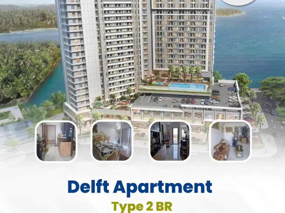 dijual cepat apartment delft CPI makassar, 2 BR full furnish , Ocean View