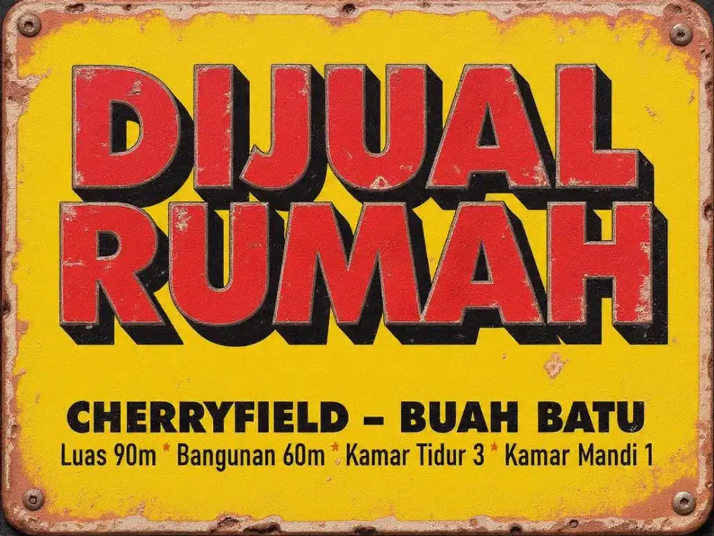 JUAL RUMAH MURAH, CHERRY FIELD, BUAH BATU, CIGANITRI, BOJONGSOANG,