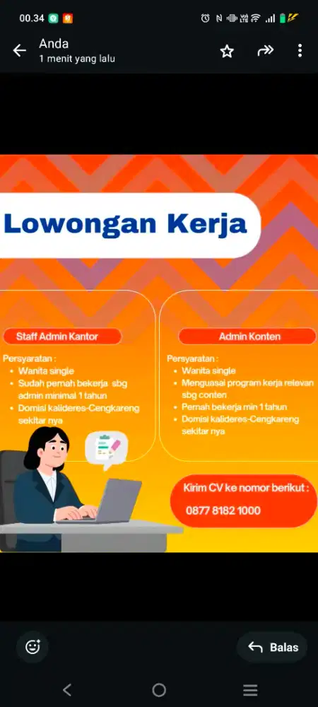 Loker Admin & Admin Konten