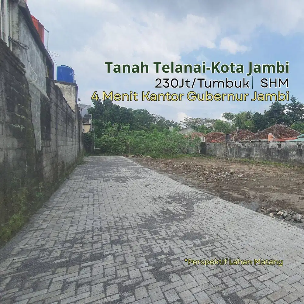 200 Meter SMK Negeri 1 Kota Jambi, Tanah Dijual Telanai, Harga 230 Jt