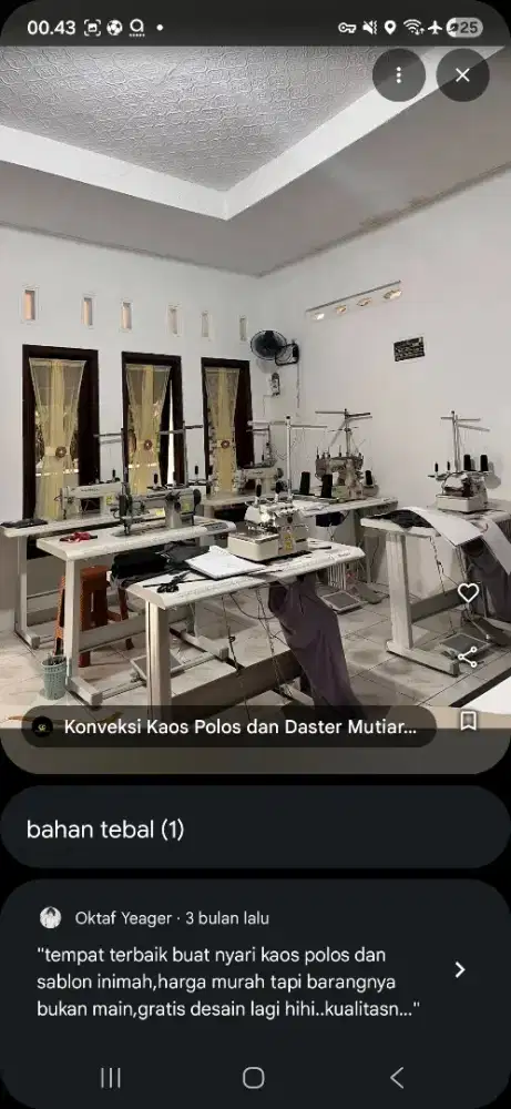 Dibutuhkan tukang jahit