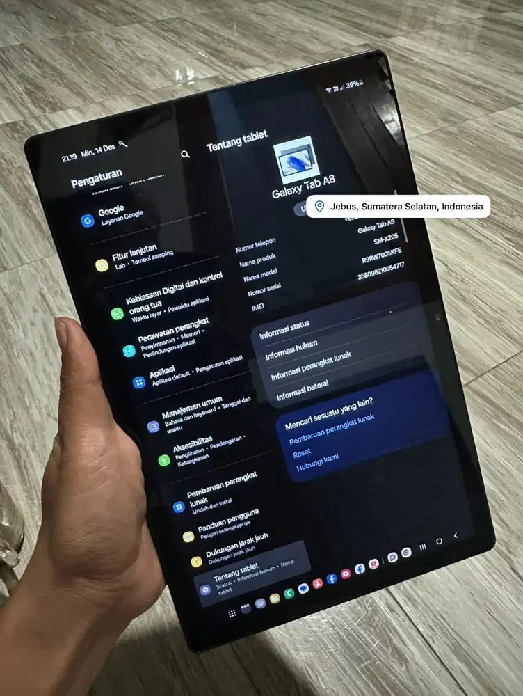 Samsung Tab A8 wifi+cell fullset