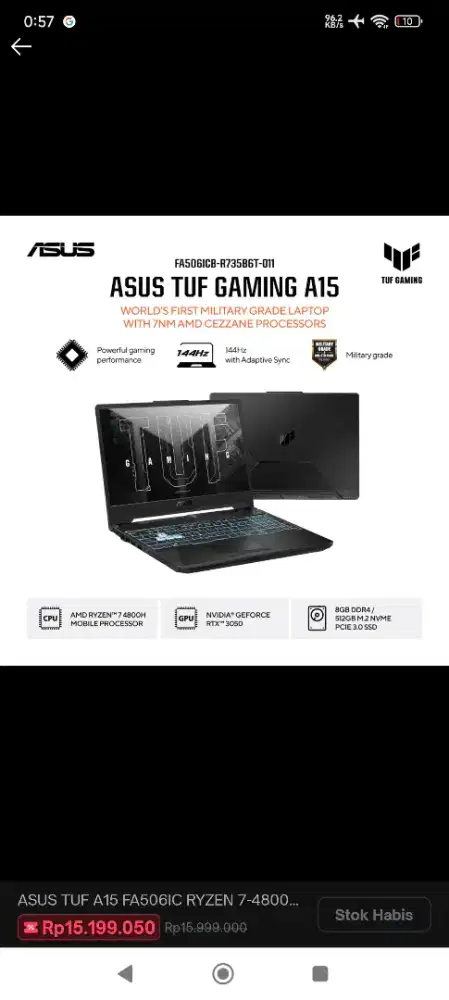 Asus tuf rtx 3050
