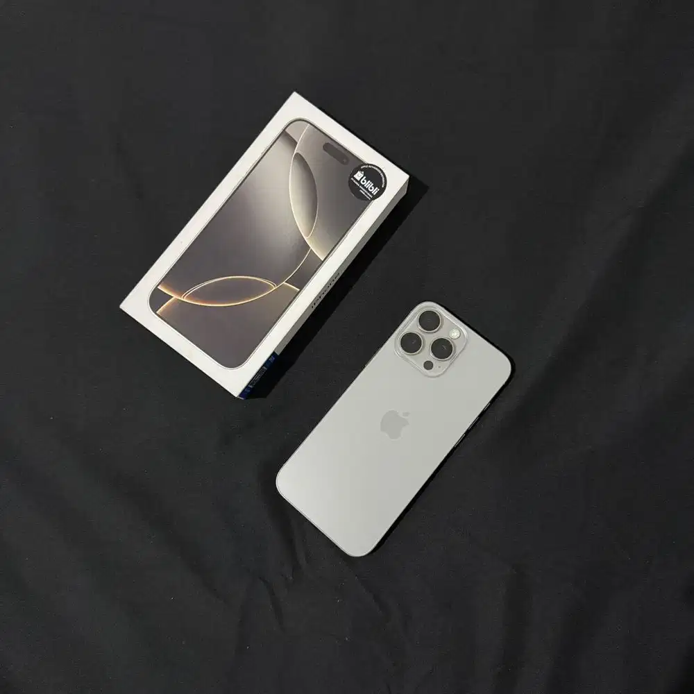 (iBox) iPhone 16 Pro Max 256GB Natural Titanium Fullset Original Resmi