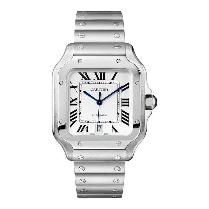 Cartier New Santos 100-L Silver Dial with Bracelet - New in Box