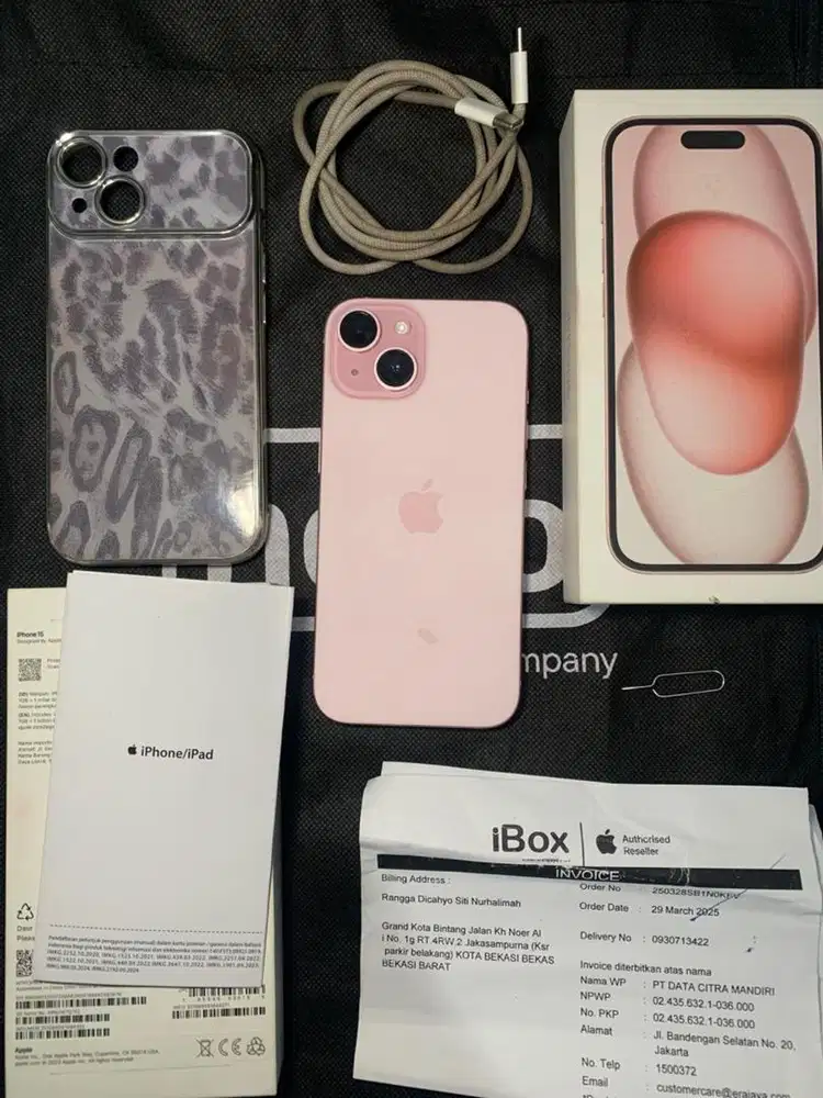 iphone 15 128gb pink resmi ibox