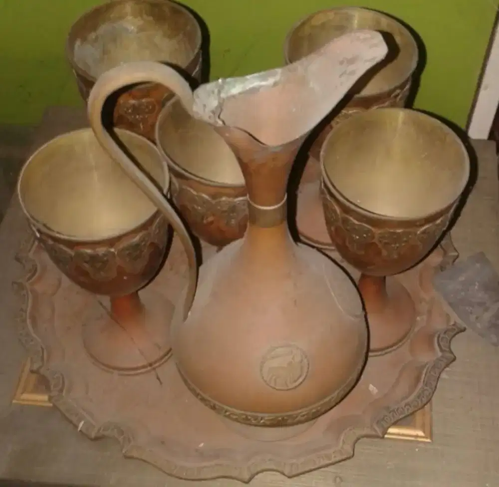 Pajangan lawas 1set teko antik