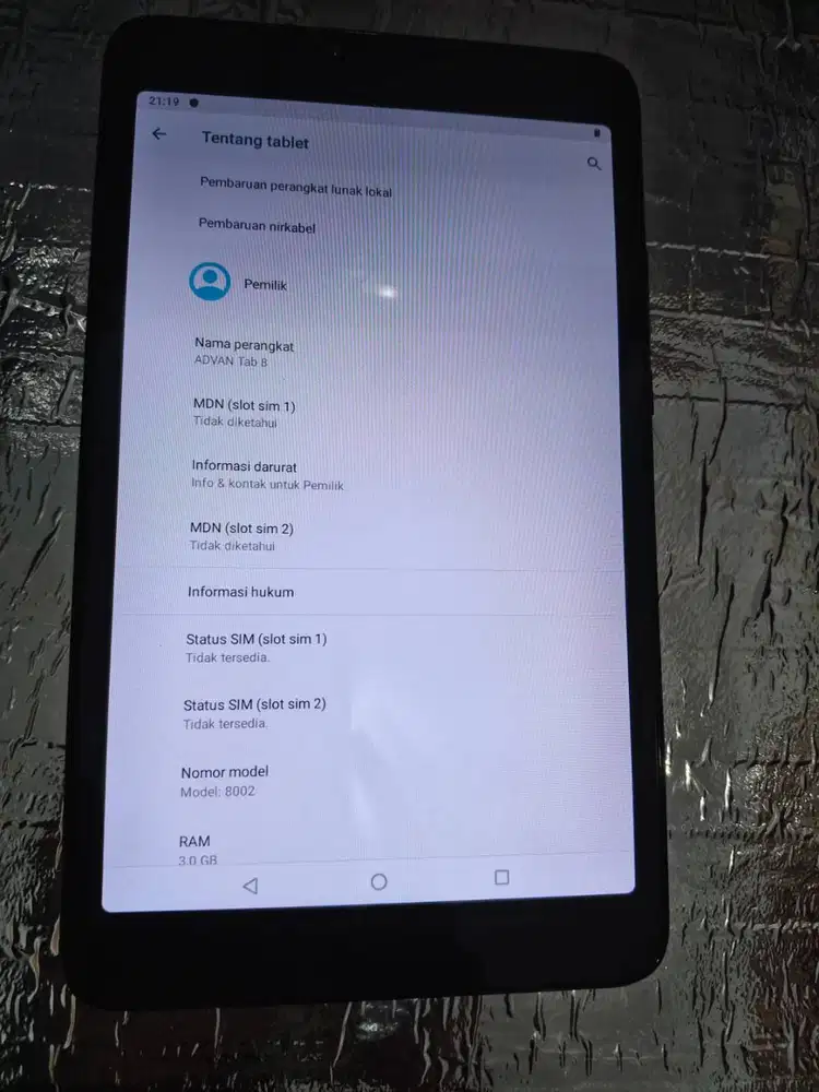 JUAL BU - ADVAN TAB 8 8002 RAM 3/32 (MULUS, NO MINUS)