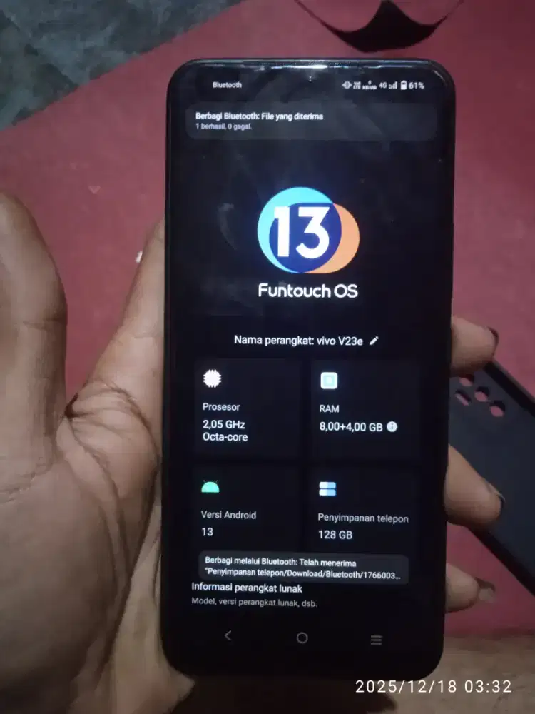 vivo ram 8+4/128 edisi bu