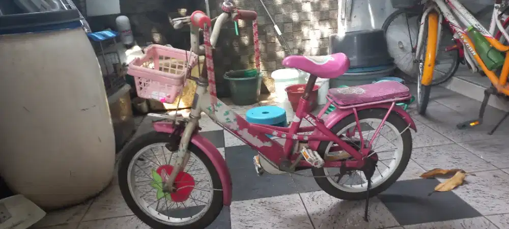 Sepeda anakb16 inch wim cycle pink