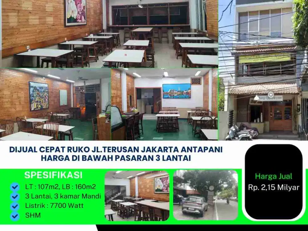 Dijual Cepat Ruko Siap Huni di Mainroad
Jl.Terusan Jakarta Antapani
Harga di bawah pasaran