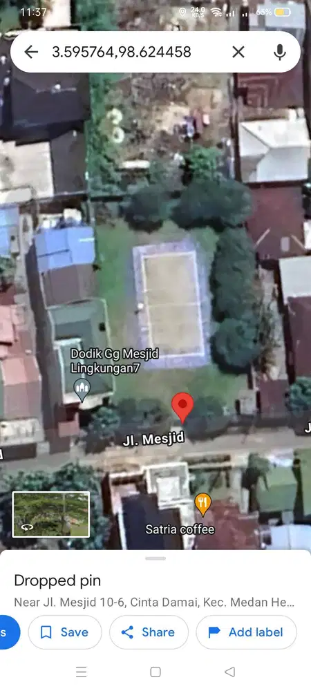 Dijual tanah SHM luas tanah 1057 m2 NEGO