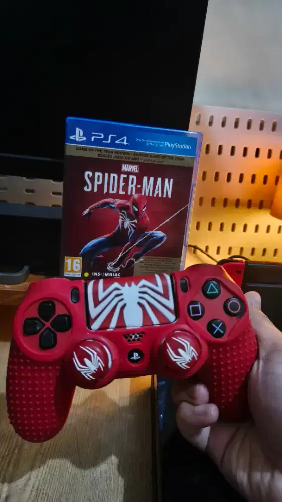 Stik Ds4 original mesin kaset ps4 spiderman