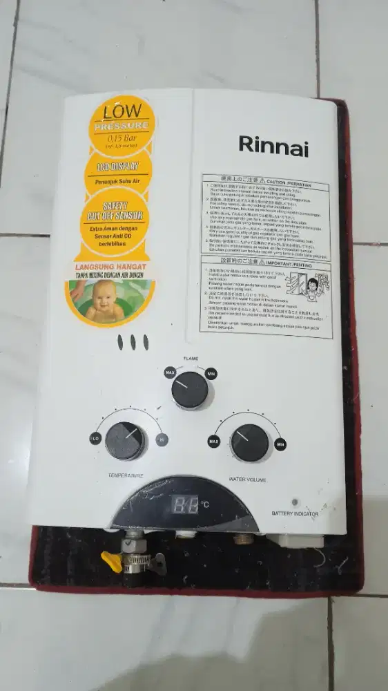 Water heater gas rinnai