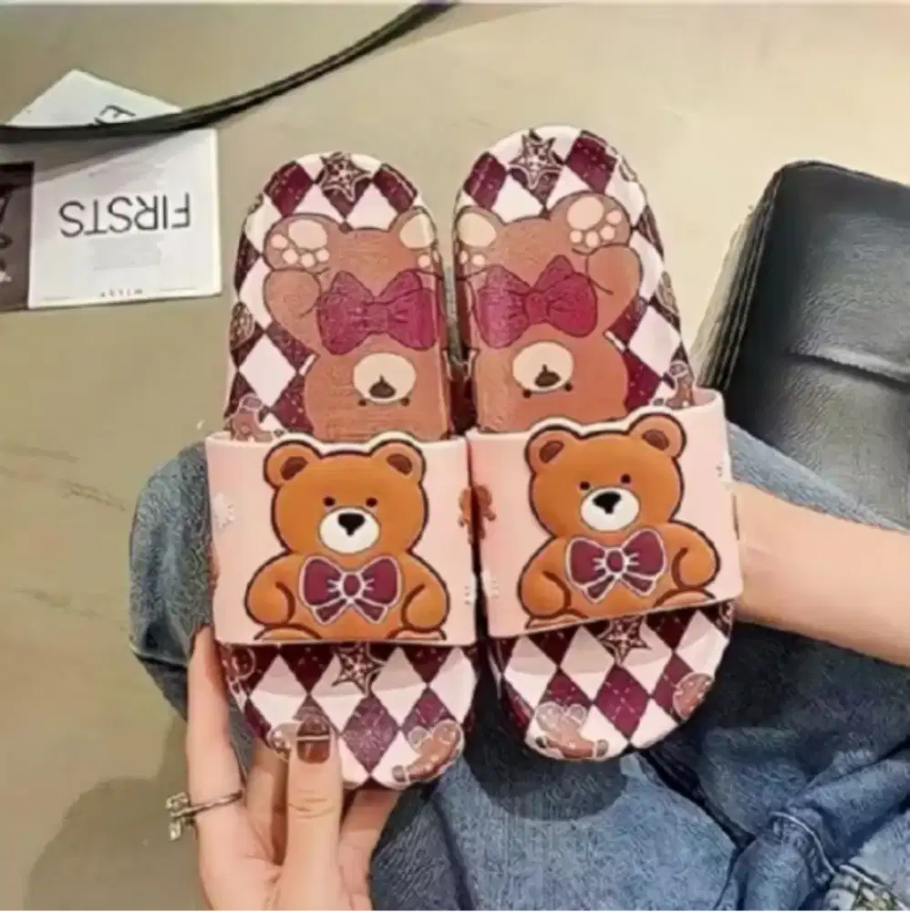 Cod sandal wanita Teddy bear
