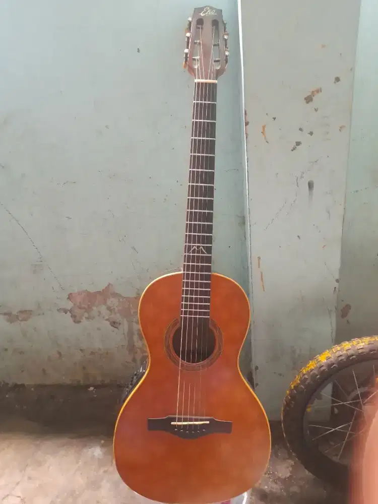 gitar akustik elektrik merek ekomia parlor