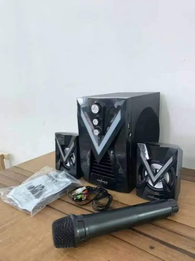 Speaker karaoke+mic wireless