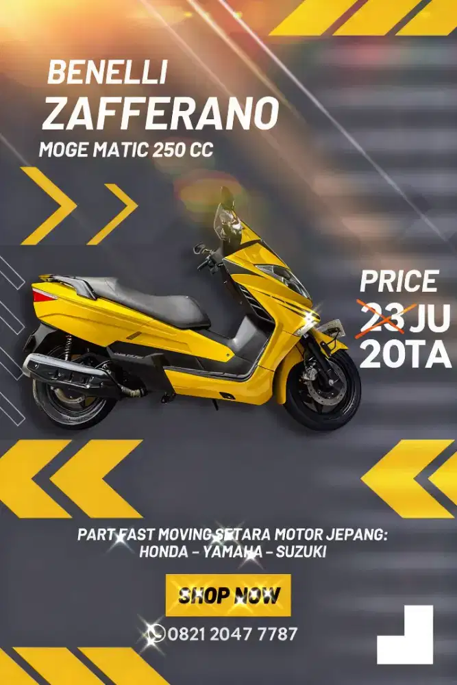 Benelli zafferano 250 cc 2013 kuning Bumblebee