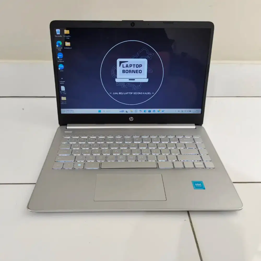 LAPTOP HP 14S INTEL N4500 RAM 8GB SSD 256GB KEYBOARD NYALA SIAP PAKAI