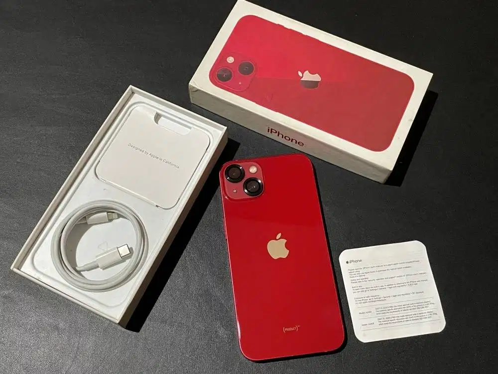 iPhone 13 256gb Red Sinyal Permanen Fullset