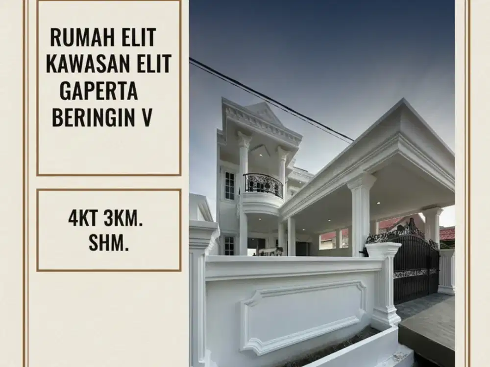 RUMAH CLASSIC ELIT GAPERTA BERINGIN V HELVETIA 7X30M2 4KTIDUR