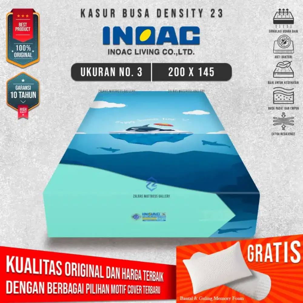 Jual murah kasur inoac uk 200×145 tebal 15cm