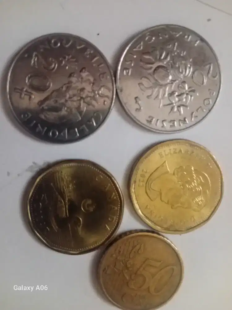 Koin lama  5pc  dari perancis & canada