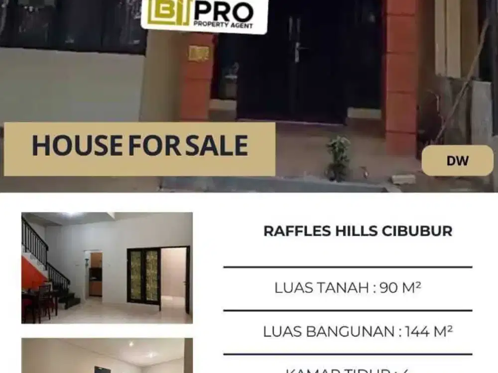 Raffless Hills,siap huni, bonus AC, dll. harga murah