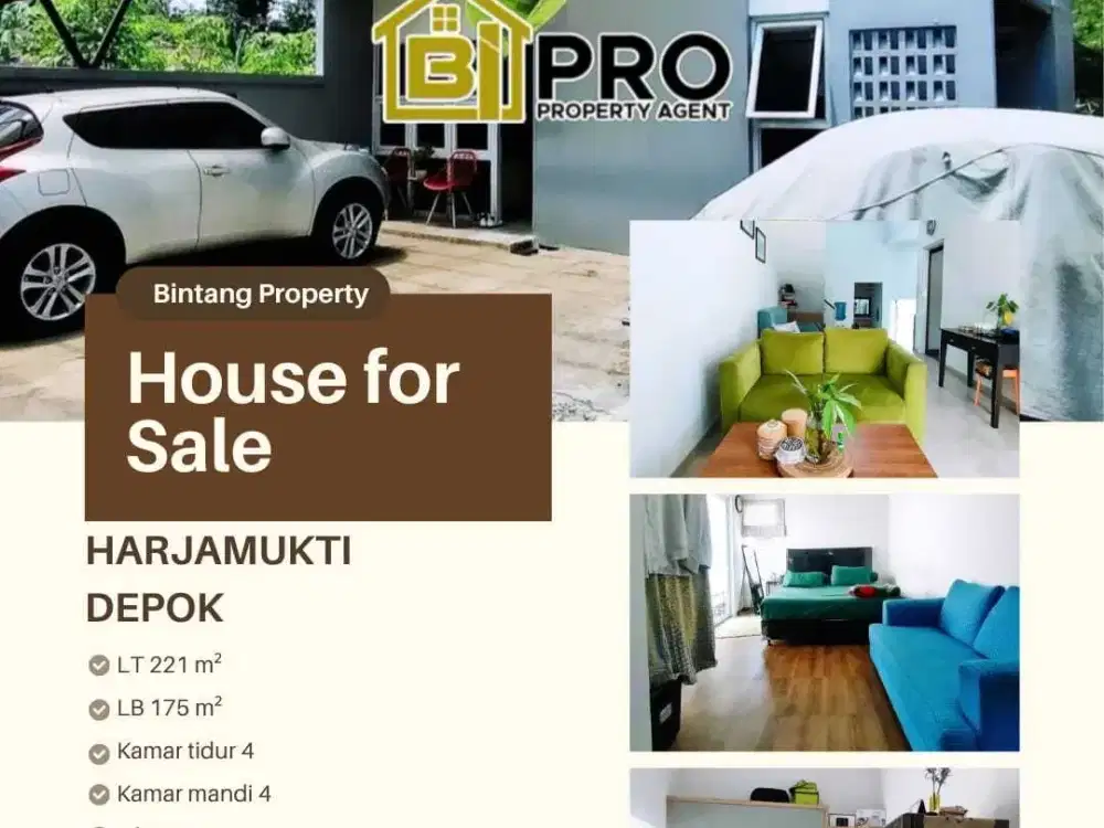 Turun harga, rumah Harjamukti, Depok, luxury,cozy,dekat LRT, luas, asri harga murah di bawah pasaran