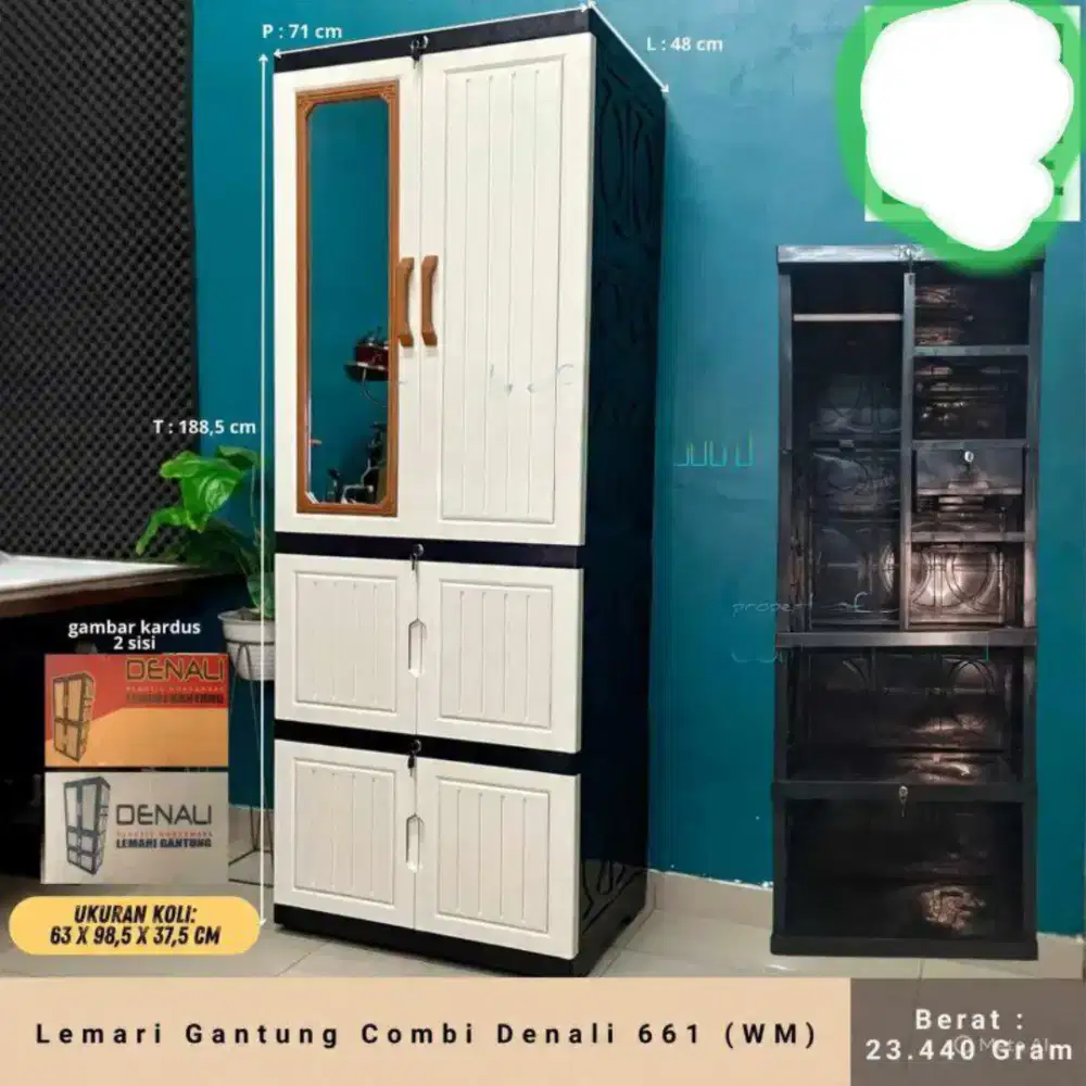 Lemari gantung dan kaca