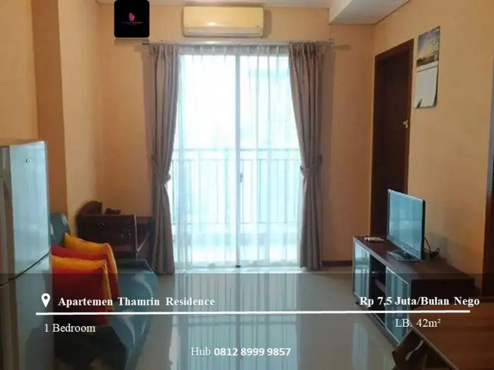 Disewakan Apartement Thamrin Residence High Floor 1BR Furnished