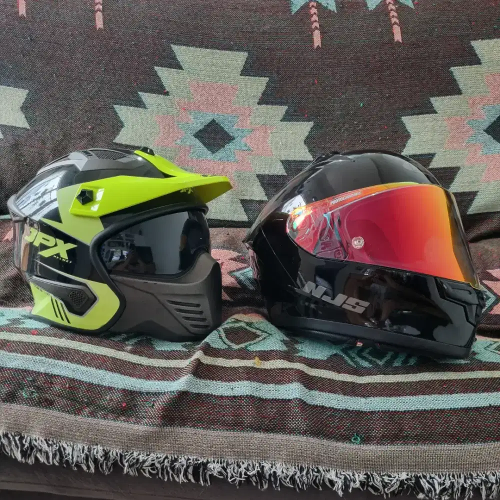 Dijual cepat helm NJS ZX-1R dan JPX bekas