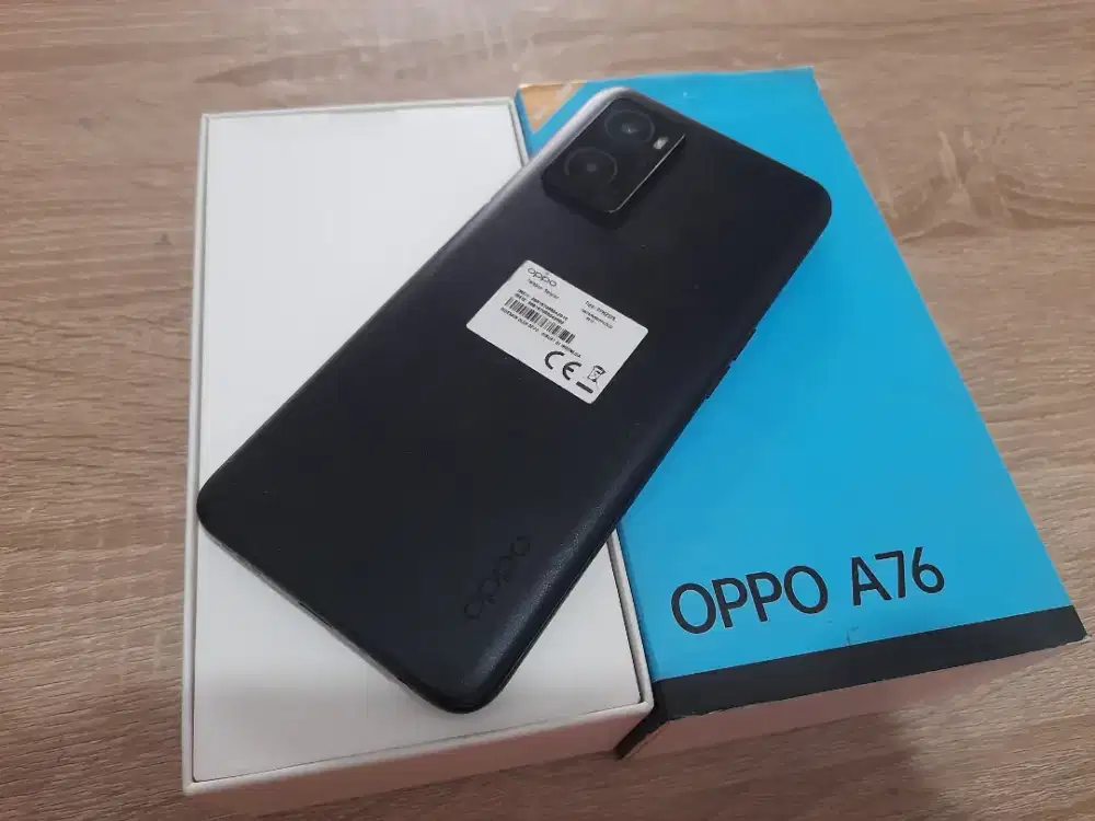 Oppo A76-Fingerprint.4G.ram 6GB/128GB.FULLSET.GOLDEN PONSEL