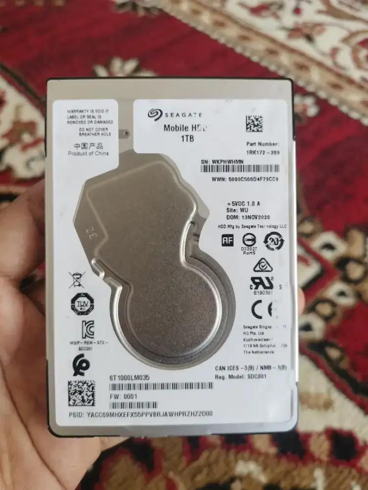 Hardisk 1 TB Normal Sentinel 100% Merk Seagate