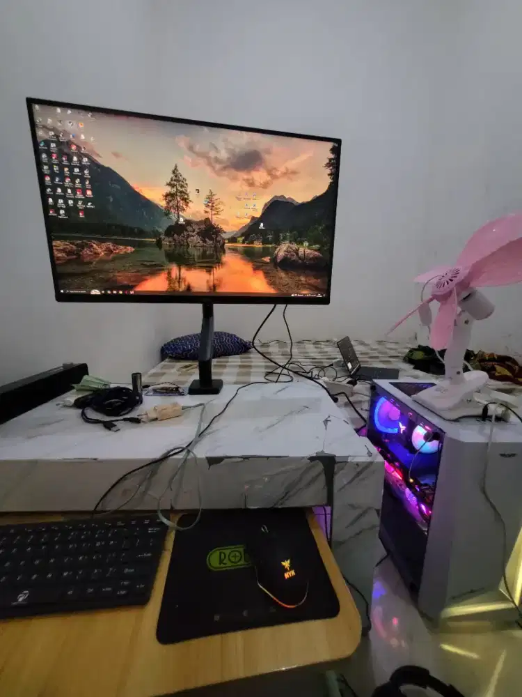 Pc and monitor 2k RX 580 8 GB 16 Gb