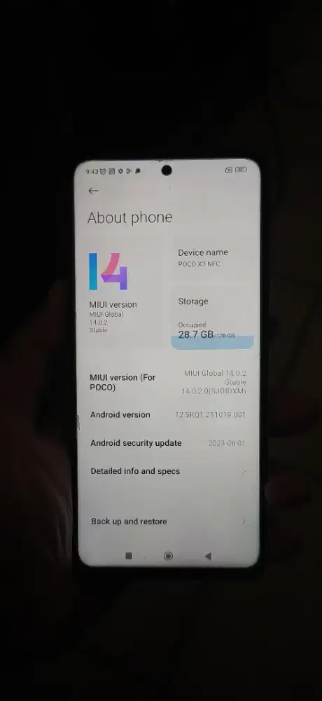 Poco X3 NFC Snapdragon 732 Ram 8/128