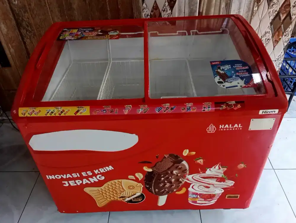 Freezer sleding kaca uk,280liter