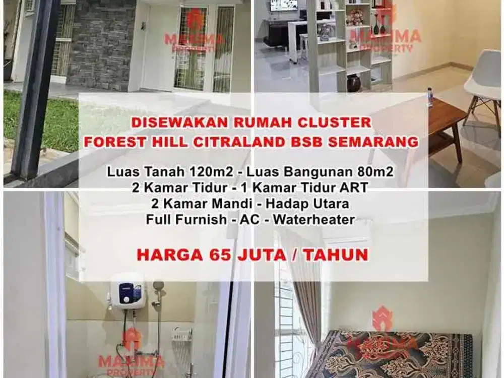 disewakan full furnished rumah di bsb city forest hill