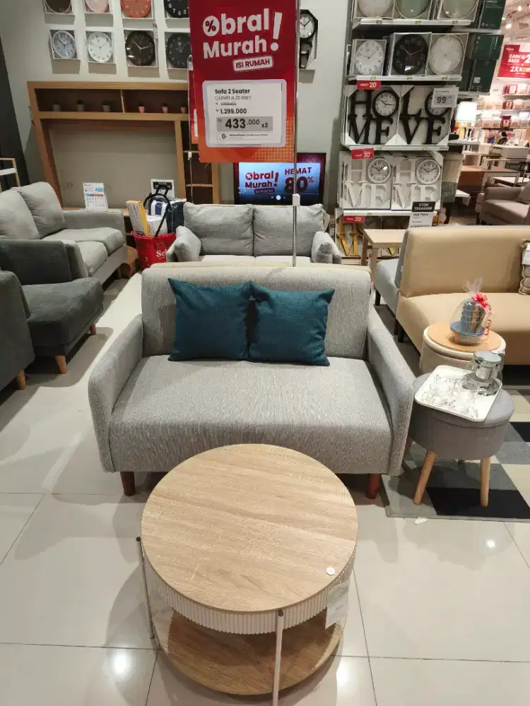 Sofa 2 Seater Gratis Meja