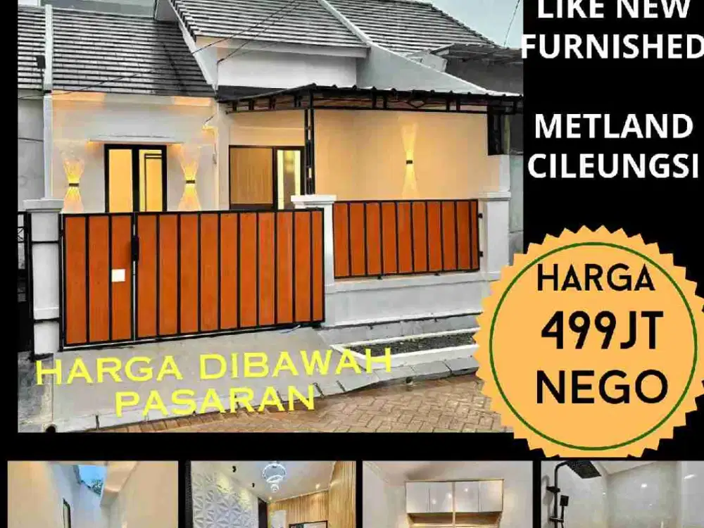 Rumah seperti baru sudah renovasi dijual dibawah pasaran, rumah di Metland Cileungsi