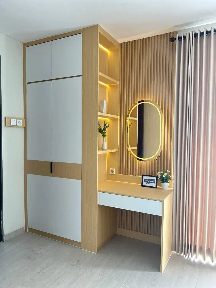 LEMARI CUSTOM MEJA RIAS MINIMALIS SIDOARJO SURABAYA