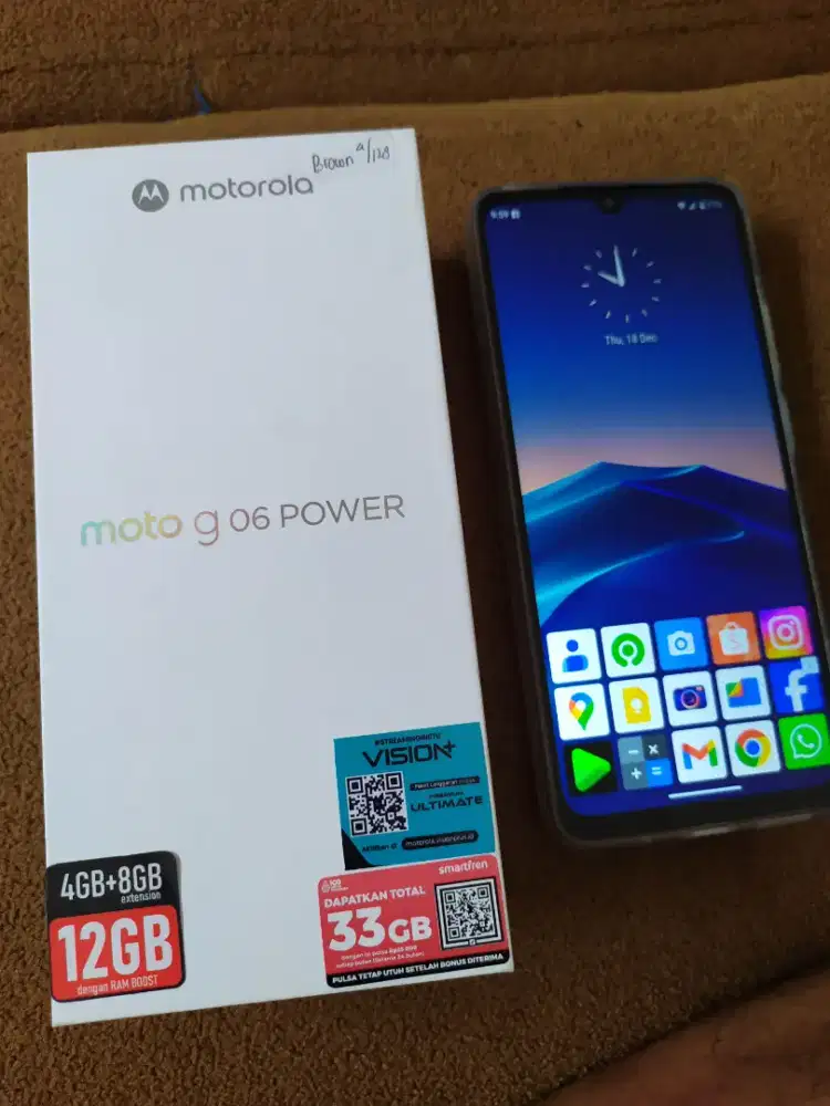 Smart Phone Motorola G Power 06 Brown Garansi Mulus 100% baru 1 bulan