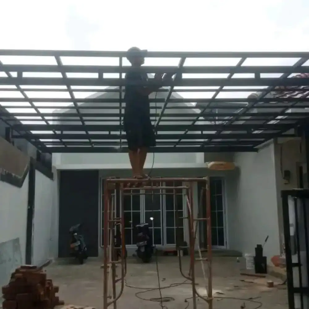 Tukang las kanopi pagar tralis mezanin dll