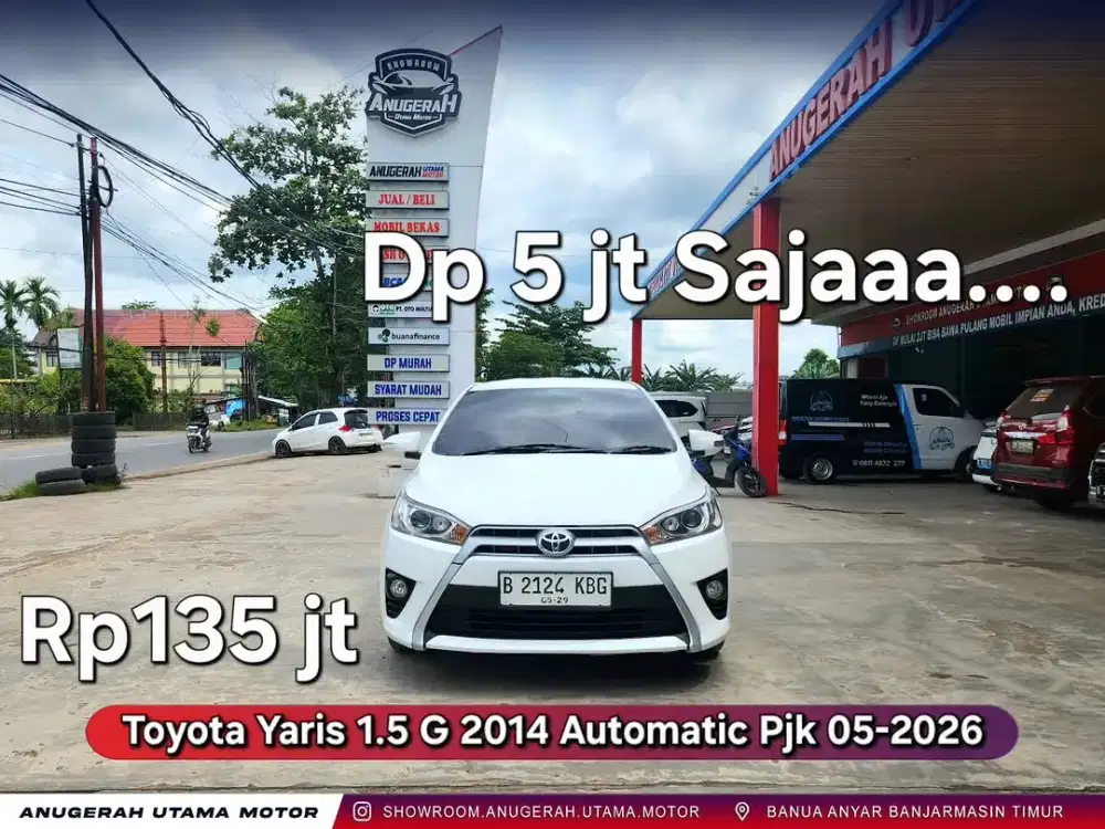 Dp5jt Yaris G 2014 automatic Pjk05-2026