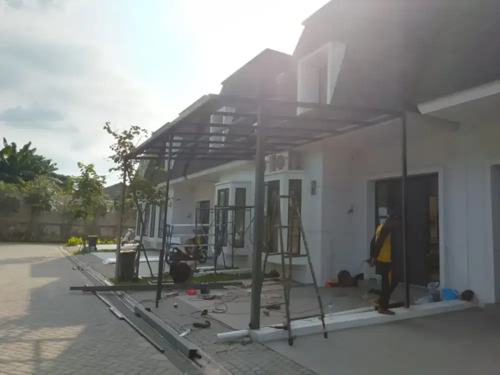 Kanopi atap twinlett warna clir 2 layer