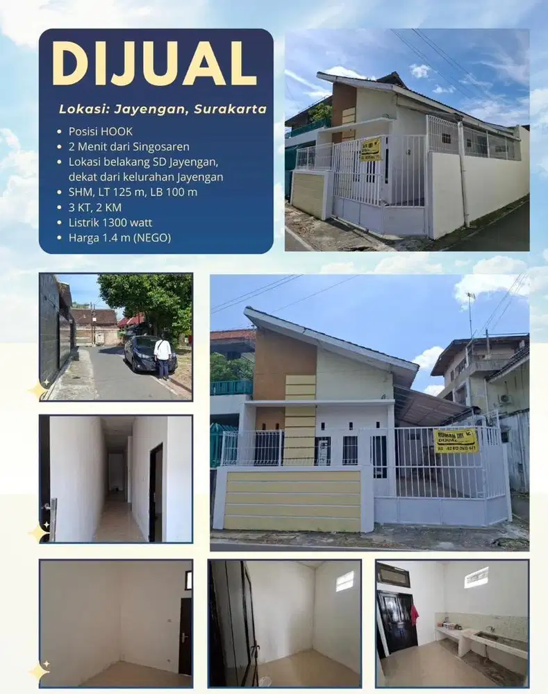 Jual cepat Rumah di jayengan pemilik langsung